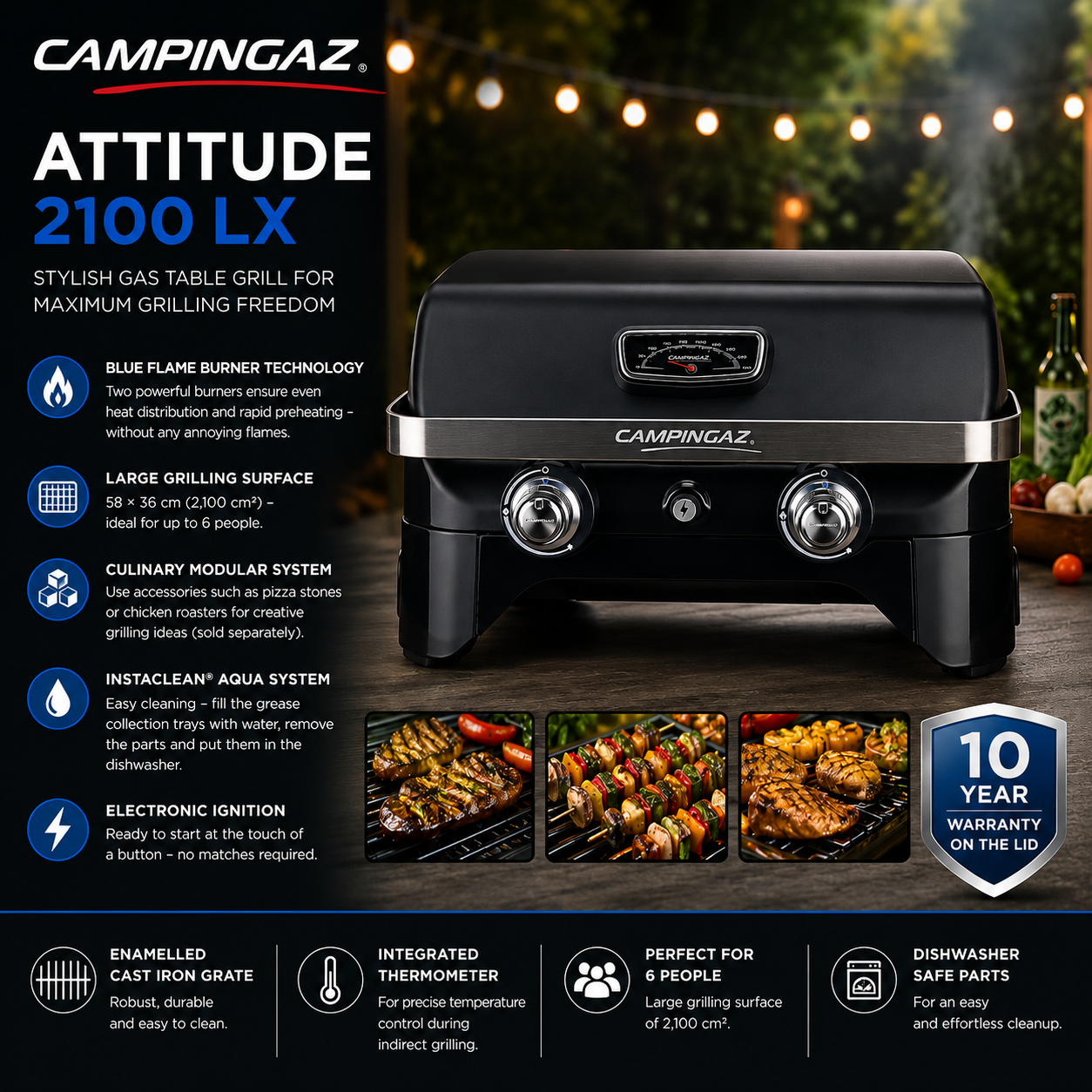 Campingaz Attitude 2100 LX Premium Gas Table Grill