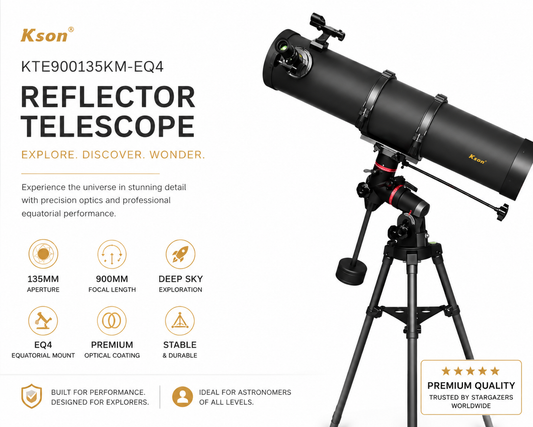 1. KSON AstroPro EQ4 Reflector Telescope 135/900